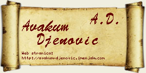 Avakum Đenović vizit kartica